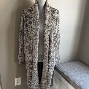 Lucky Brand Black and White Long Cardigan Sweater